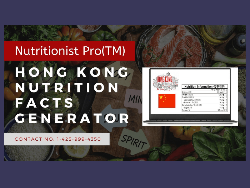 Hong Kong Nutrition Facts Generator