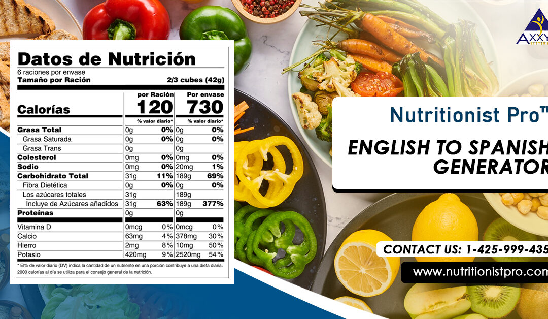Change the Language of Your Food Label with Nutritionist Pro™